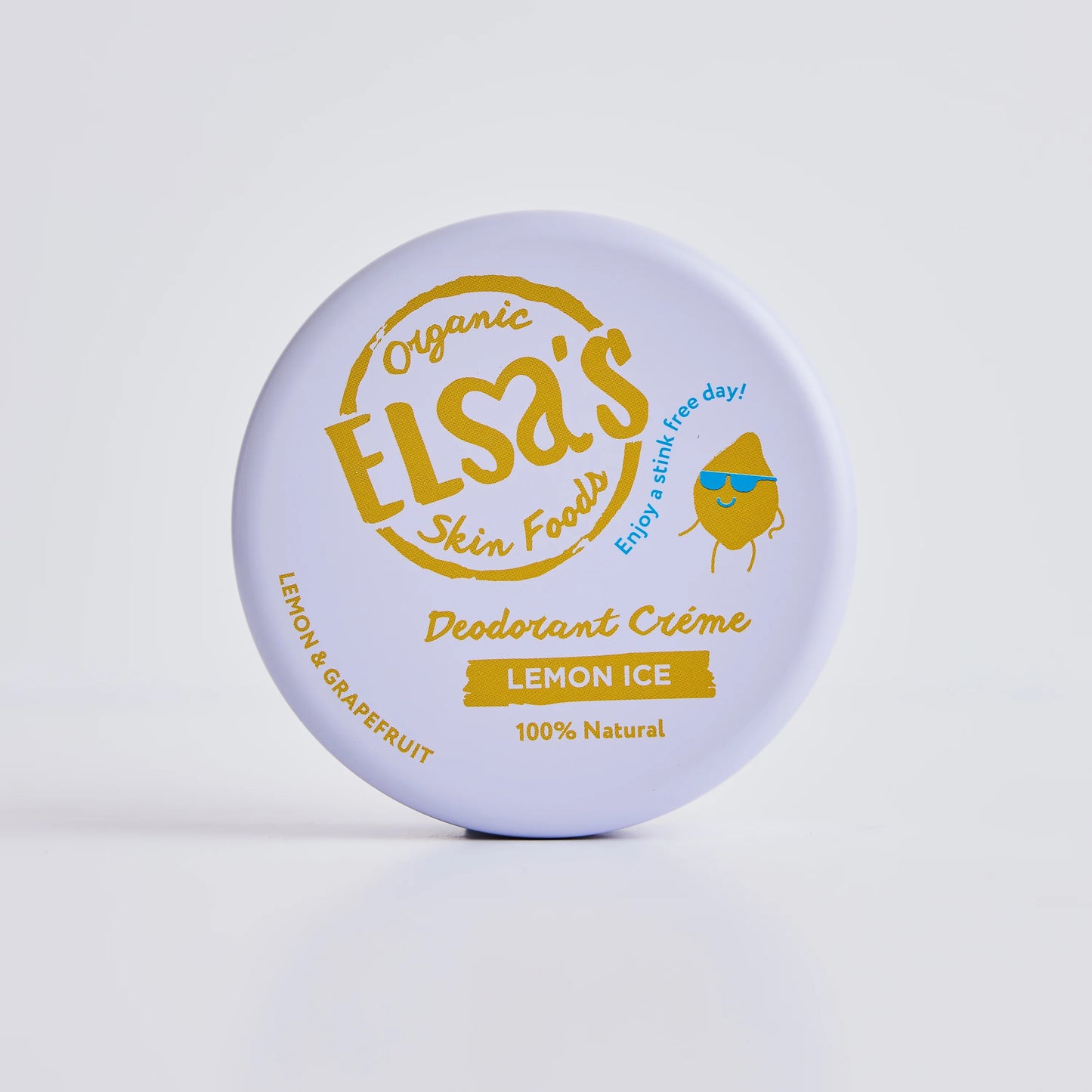 Elsa’s Organics Natural Deodorant 50g Tin - Lemon Ice
