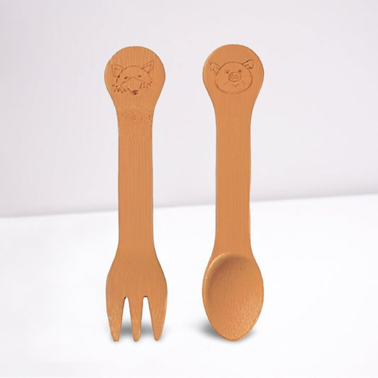 Bamboo Kids Fork & Spoon (18M+)