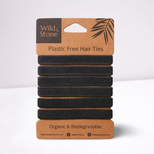 Organic Hair Ties - Black