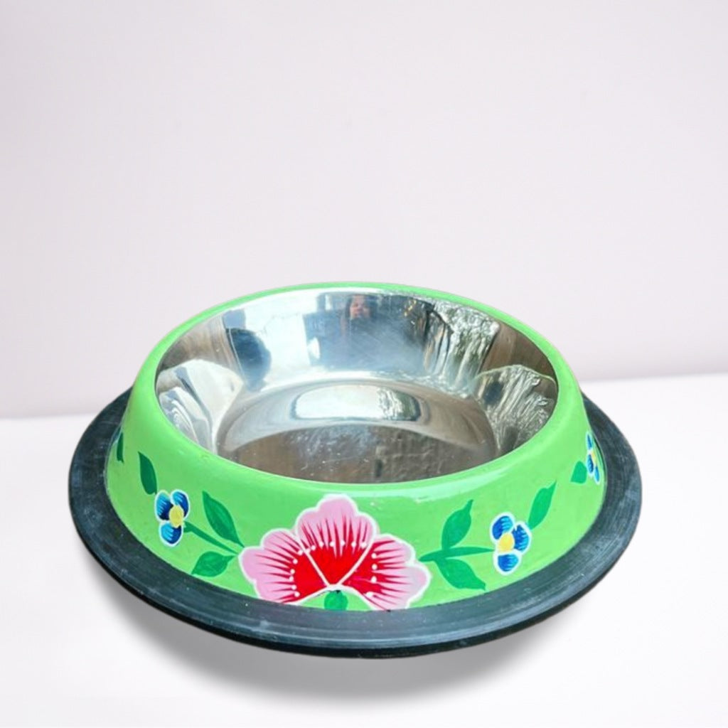 Hand Painted Enamel Pet Bowls - Small