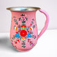 Hand Painted Enamel Jug - Pink