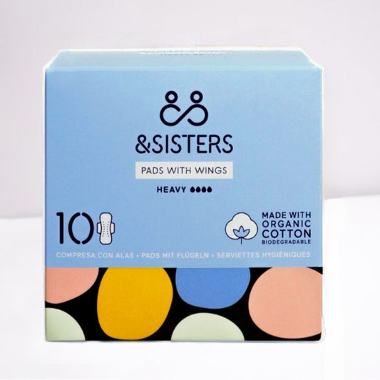 &Sisters Organic Cotton Pads - With Wings