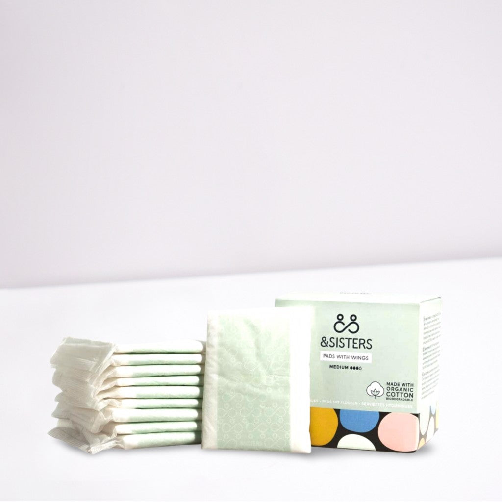 &Sisters Organic Cotton Pads - With Wings