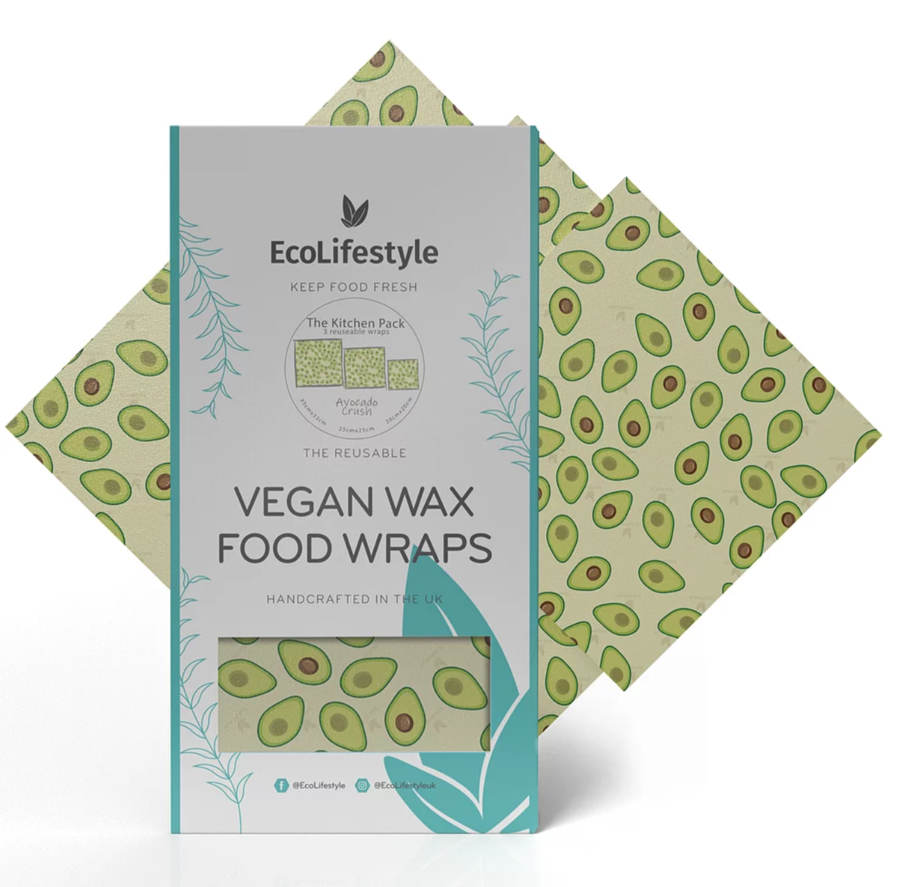 Vegan Wax Food Wraps Kitchen Pack - EcoLifestyle