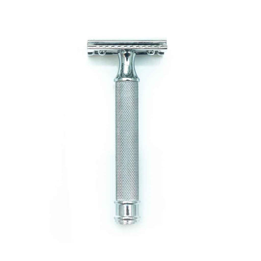 Solid Stainless Steel Safety Razor With Blades