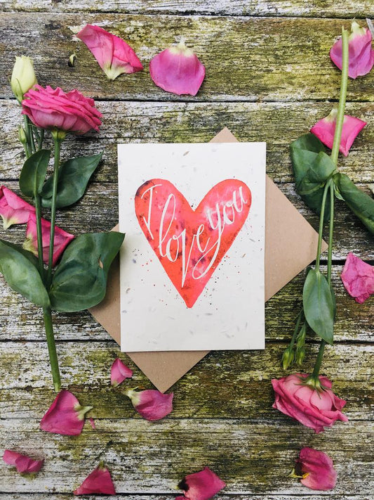 Plantable Wildflower Card - Valentines/Love, Multiple Varieties