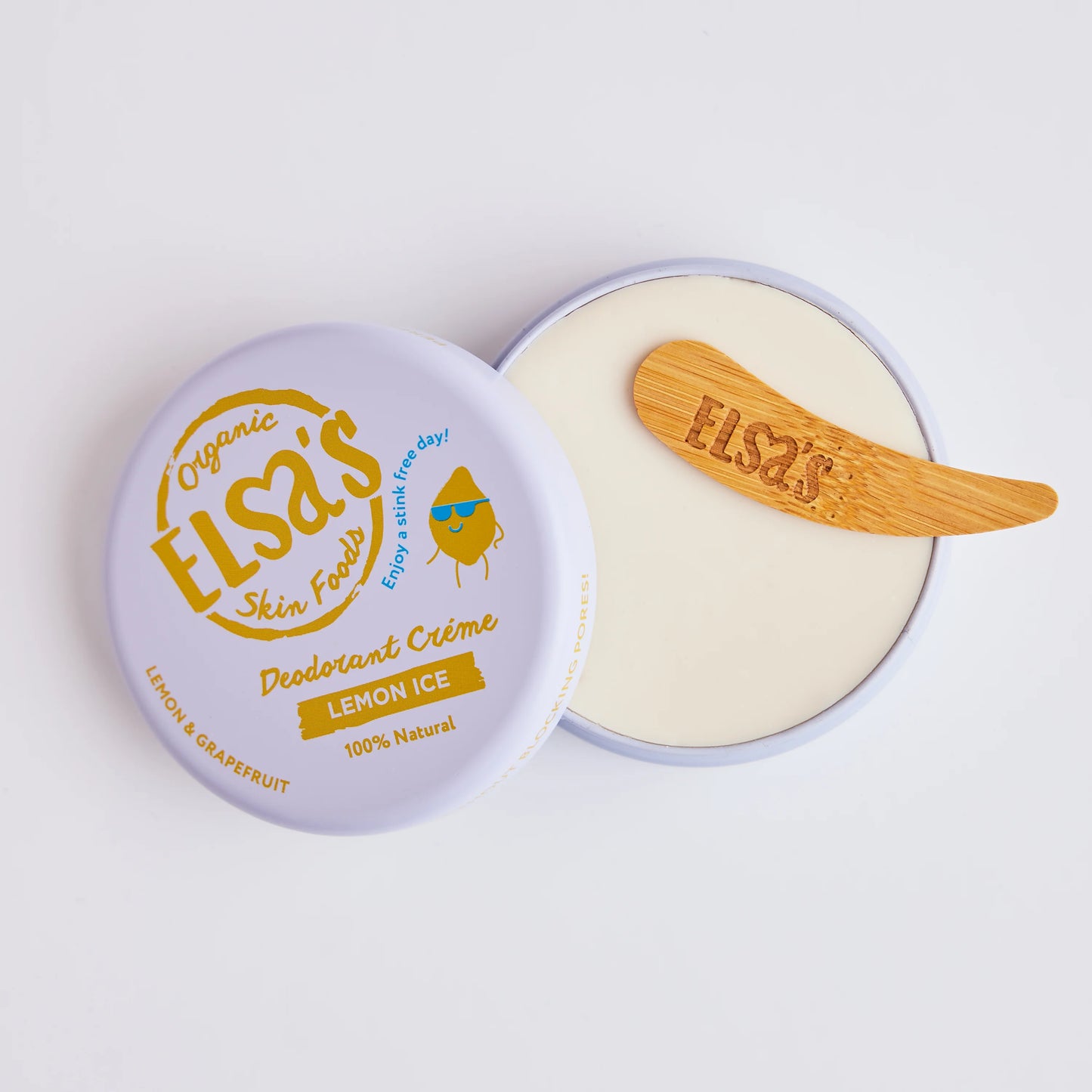 Elsa’s Organics Natural Deodorant 50g Tin - Lemon Ice
