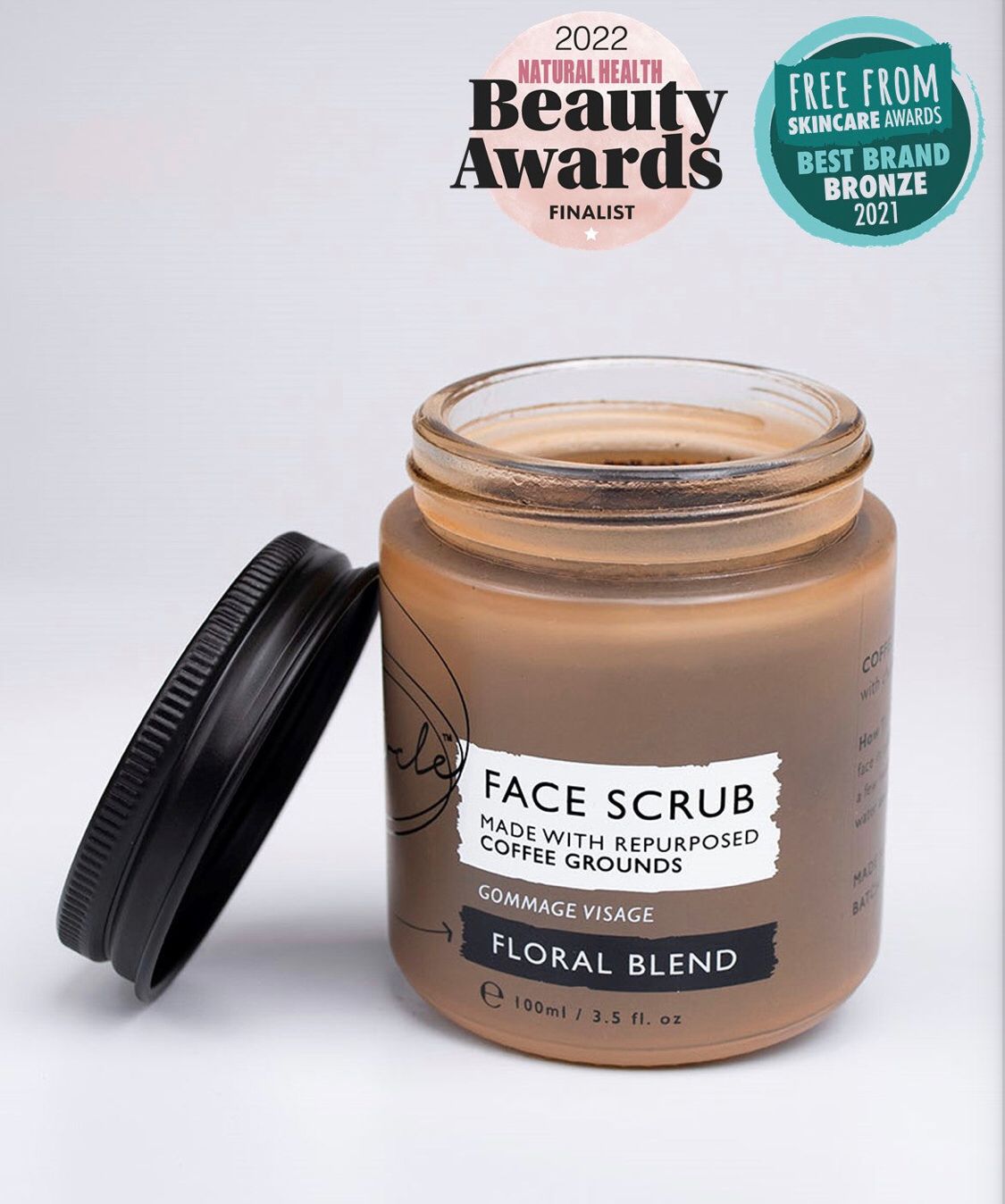 UpCircle Coffee Face Scrub Floral Blend for Sensitive Skin