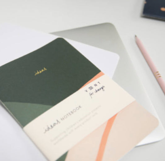 Recycled & Sustainable A5 Notebook- 'Ideas' Green